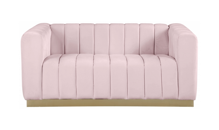 Meridian Furniture Marlon 2-Seater Velvet Tufted Loveseat