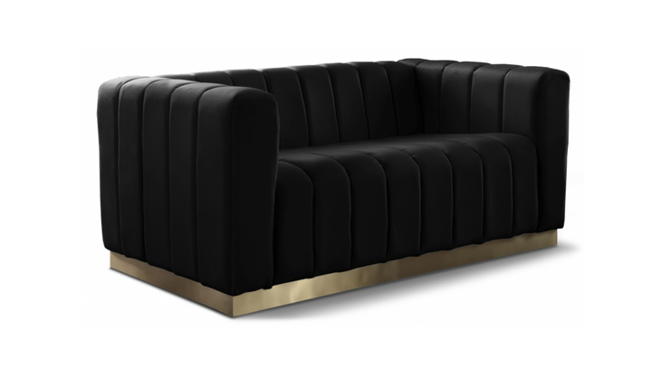 Meridian Furniture Marlon 2-Seater Velvet Tufted Loveseat