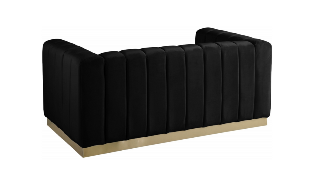 Meridian Furniture Marlon 2-Seater Velvet Tufted Loveseat