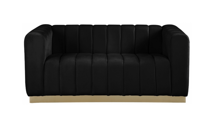 Meridian Furniture Marlon 2-Seater Velvet Tufted Loveseat