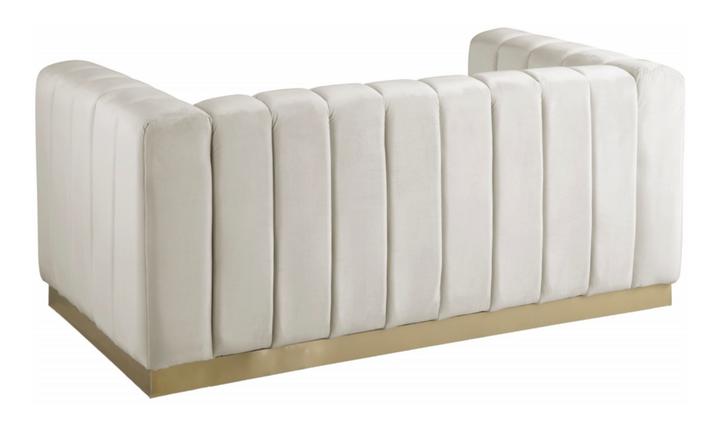 Meridian Furniture Marlon 2-Seater Velvet Tufted Loveseat