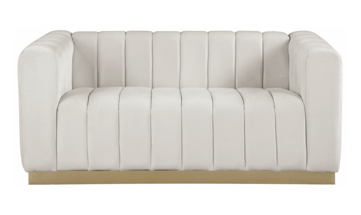 Meridian Furniture Marlon 2-Seater Velvet Tufted Loveseat