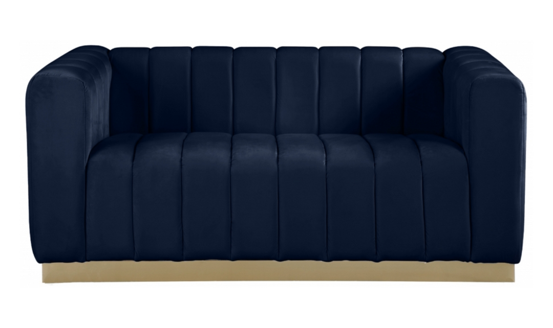 Meridian Furniture Marlon 2-Seater Velvet Tufted Loveseat