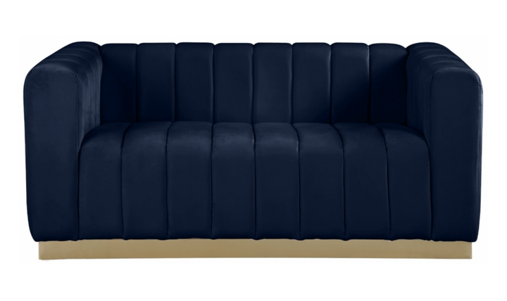 Meridian Furniture Marlon 2-Seater Velvet Tufted Loveseat