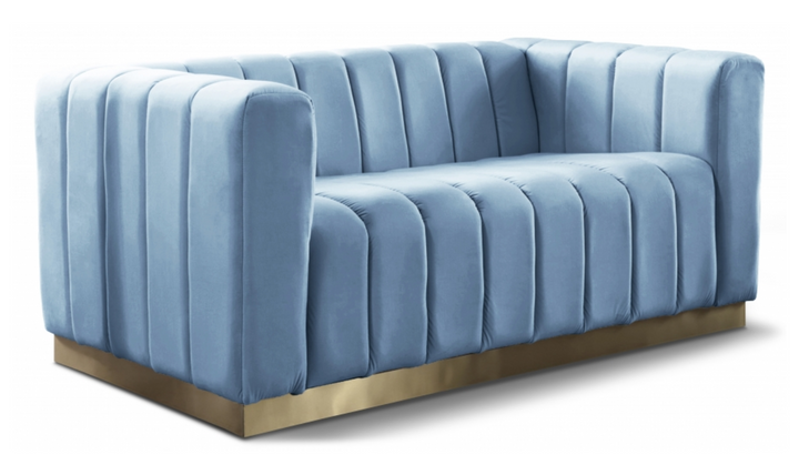 Meridian Furniture Marlon 2-Seater Velvet Tufted Loveseat