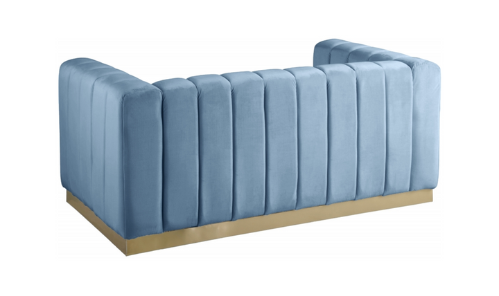 Meridian Furniture Marlon 2-Seater Velvet Tufted Loveseat