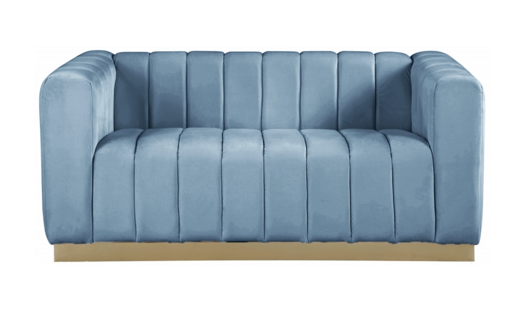 Meridian Furniture Marlon 2-Seater Velvet Tufted Loveseat