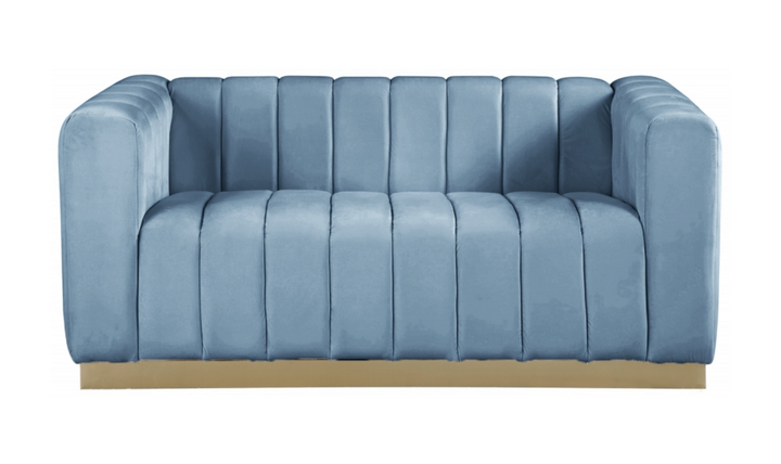 Meridian Furniture Marlon 2-Seater Velvet Tufted Loveseat