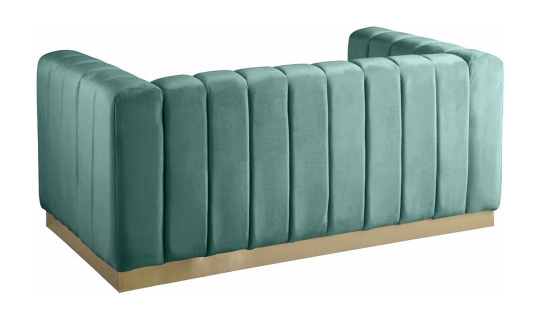 Meridian Furniture Marlon 2-Seater Velvet Tufted Loveseat