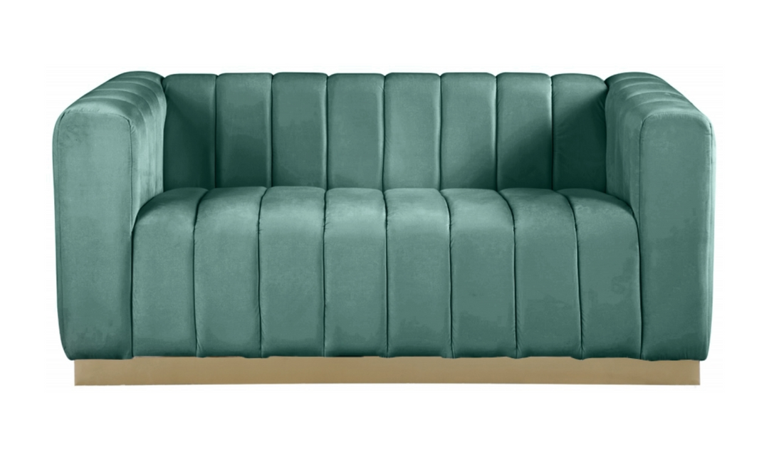 Meridian Furniture Marlon 2-Seater Velvet Tufted Loveseat