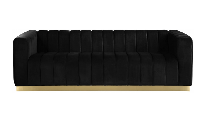 Meridian Furniture Marlon 3-Seater Velvet Tufted Sofa