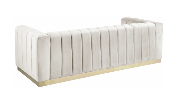 Meridian Furniture Marlon 3-Seater Velvet Tufted Sofa