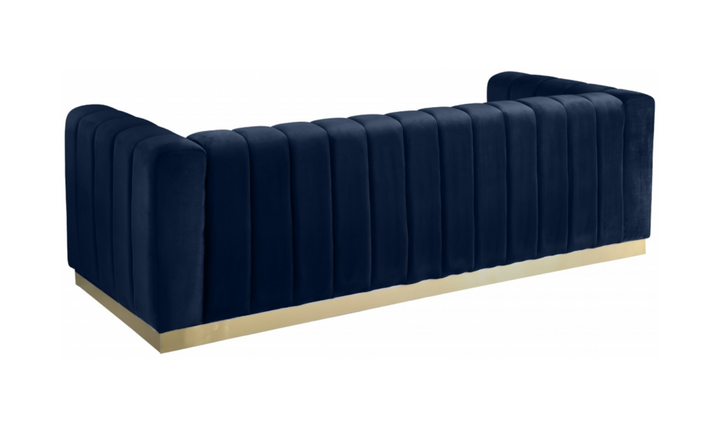 Meridian Furniture Marlon 3-Seater Velvet Tufted Sofa