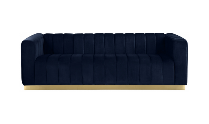Meridian Furniture Marlon 3-Seater Velvet Tufted Sofa