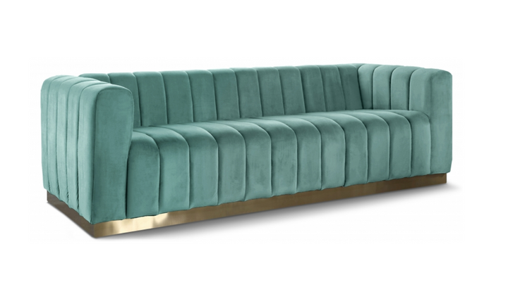Meridian Furniture Marlon 3-Seater Velvet Tufted Sofa