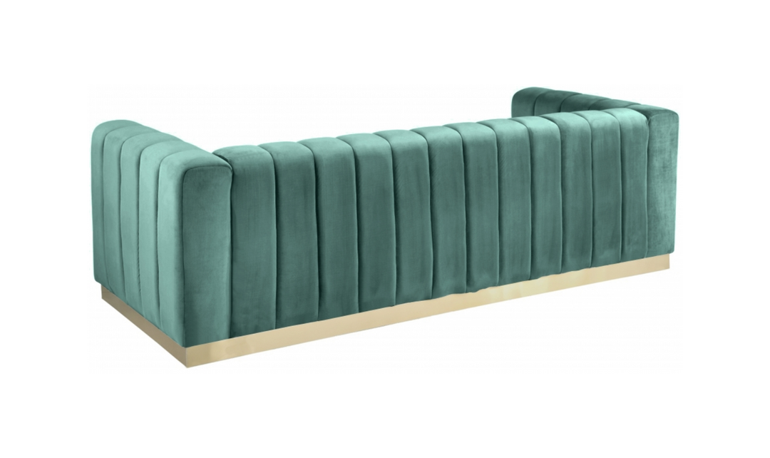 Meridian Furniture Marlon 3-Seater Velvet Tufted Sofa