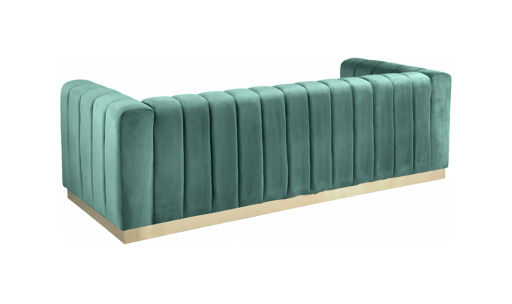 Meridian Furniture Marlon 3-Seater Velvet Tufted Sofa