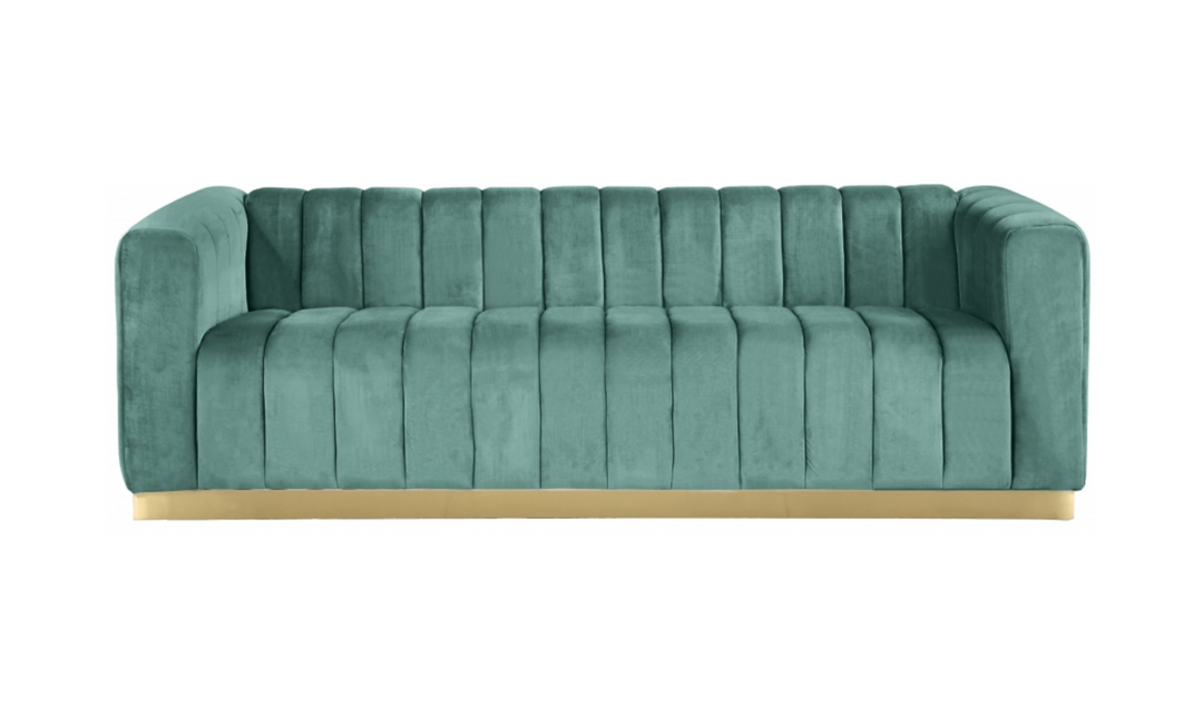 Meridian Furniture Marlon 3-Seater Velvet Tufted Sofa