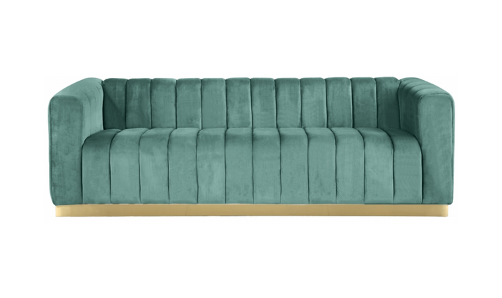 Meridian Furniture Marlon 3-Seater Velvet Tufted Sofa