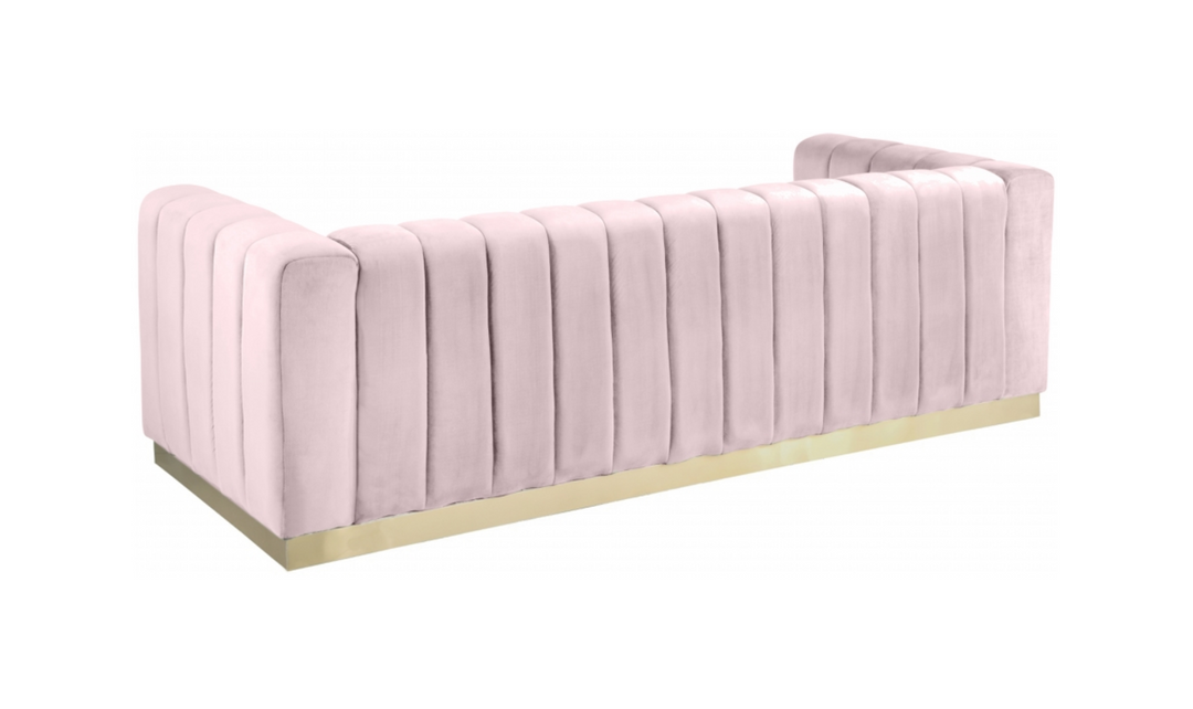Meridian Furniture Marlon 3-Seater Velvet Tufted Sofa