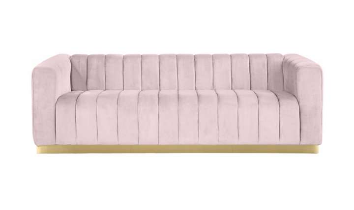 Meridian Furniture Marlon 3-Seater Velvet Tufted Sofa