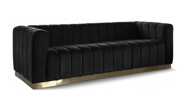 Meridian Furniture Marlon 3-Seater Velvet Tufted Sofa