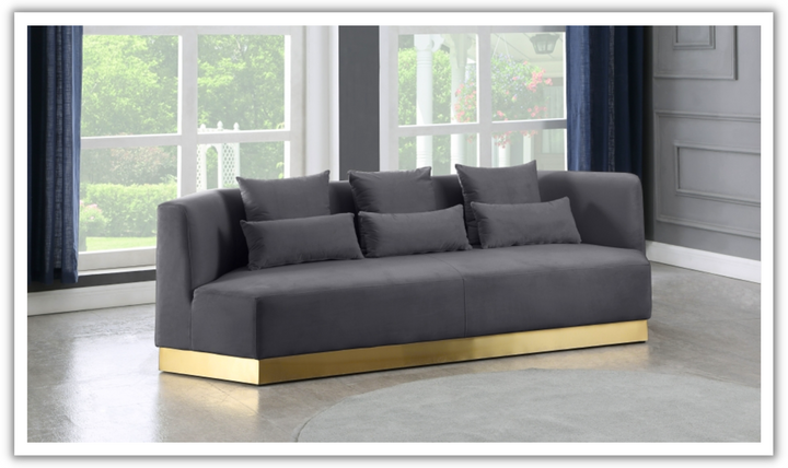 Meridian Furniture Marquis 3-Seater Velvet Upholstered Sofa-Jennifer Furniture