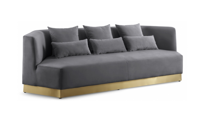 Meridian Furniture Marquis 3-Seater Velvet Upholstered Sofa-Jennifer Furniture