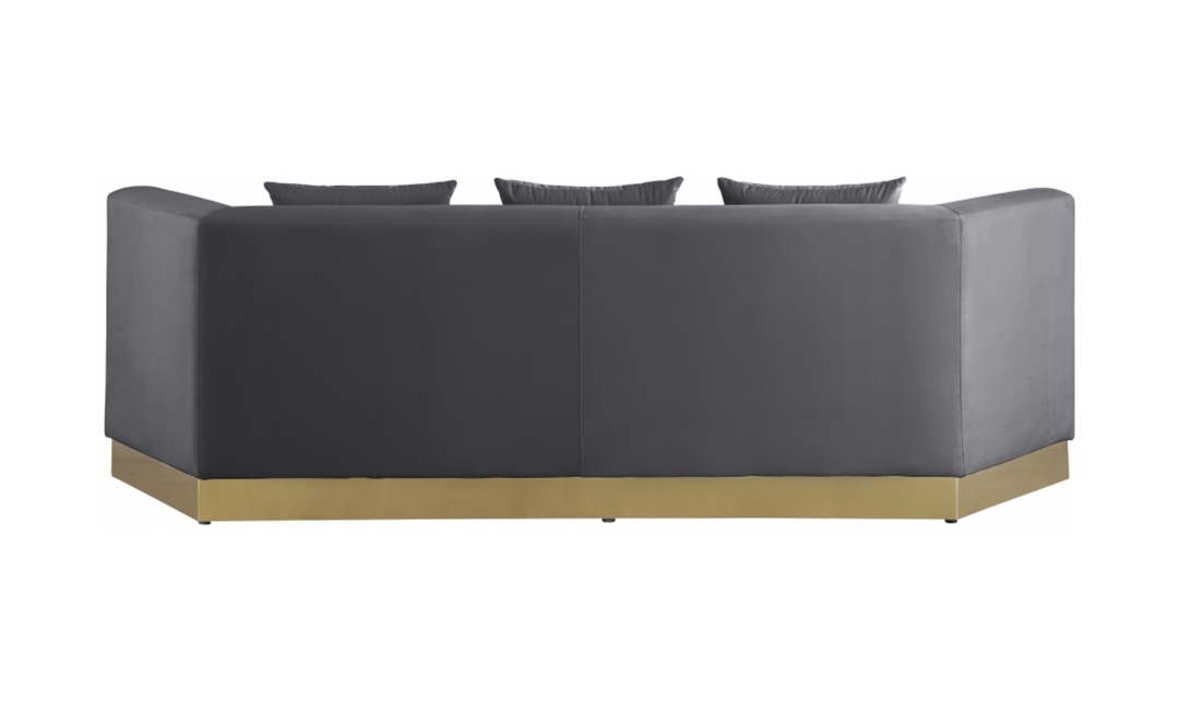 Meridian Furniture Marquis 3-Seater Velvet Upholstered Sofa-Jennifer Furniture