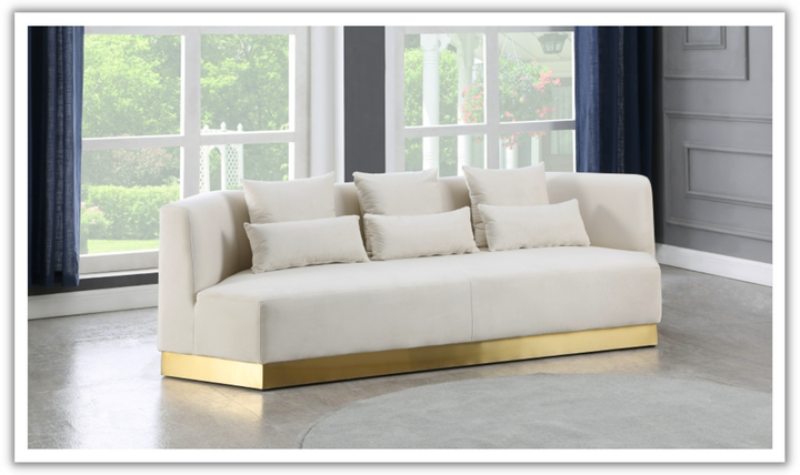 Meridian Furniture Marquis 3-Seater Velvet Upholstered Sofa-Jennifer Furniture