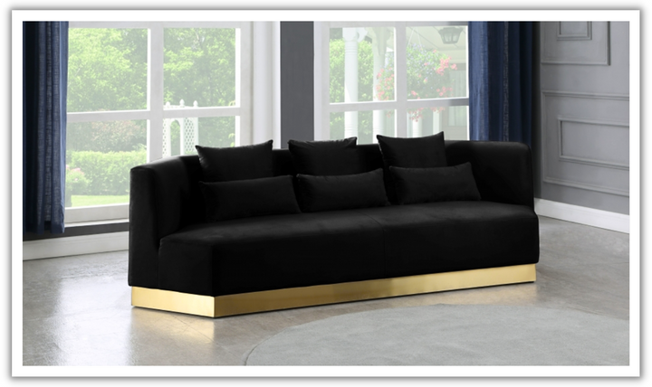 Meridian Furniture Marquis 3-Seater Velvet Upholstered Sofa-Jennifer Furniture