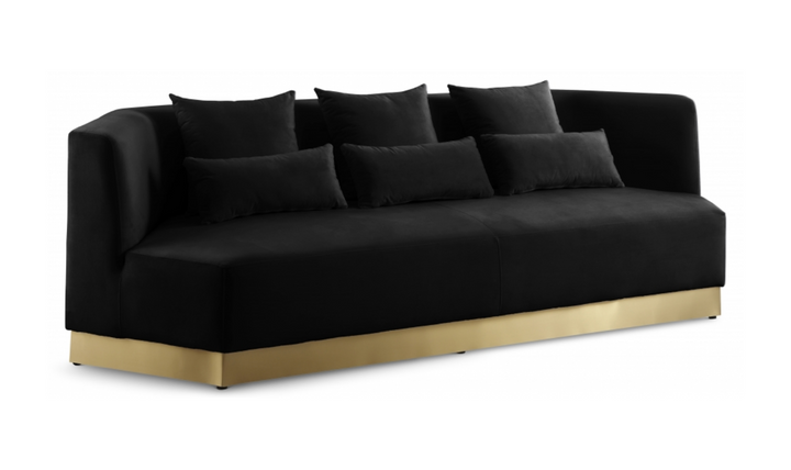 Meridian Furniture Marquis 3-Seater Velvet Upholstered Sofa-Jennifer Furniture