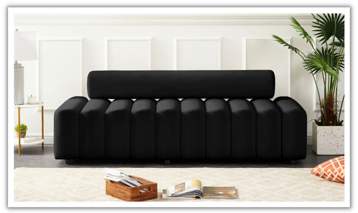 Meridian Furniture Melody 3-Seater Tufted Velvet Upholstered Sofa