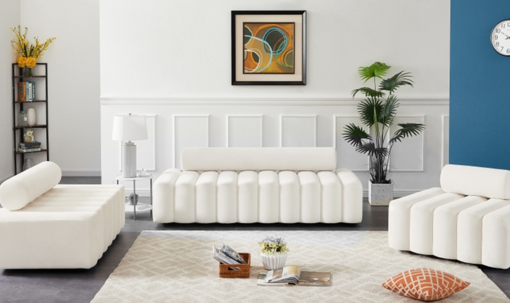 Meridian Furniture Melody 3-Seater Tufted Velvet Upholstered Sofa