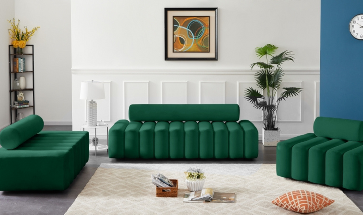 Meridian Furniture Melody 3-Seater Tufted Velvet Upholstered Sofa