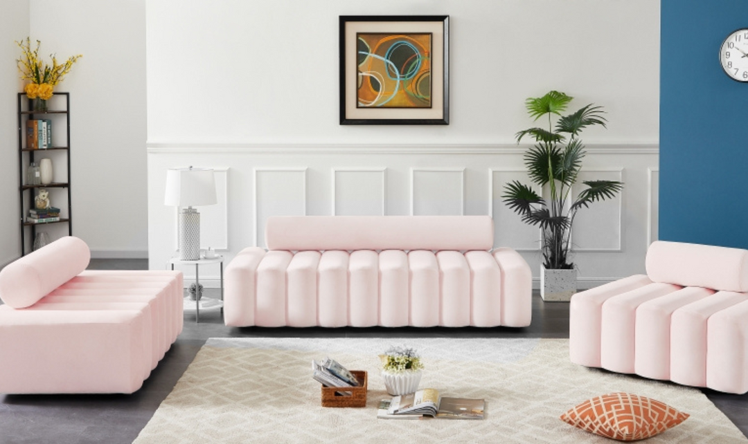 Meridian Furniture Melody 3-Seater Tufted Velvet Upholstered Sofa