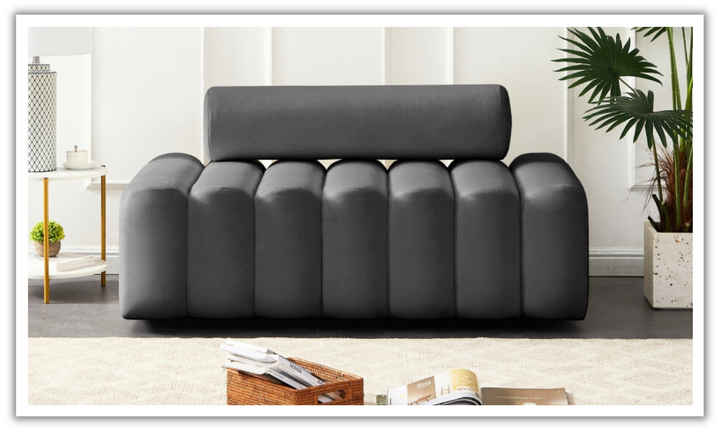 Meridian Furniture Melody 2-Seater Velvet Upholstered Loveseat-jennifer furniture