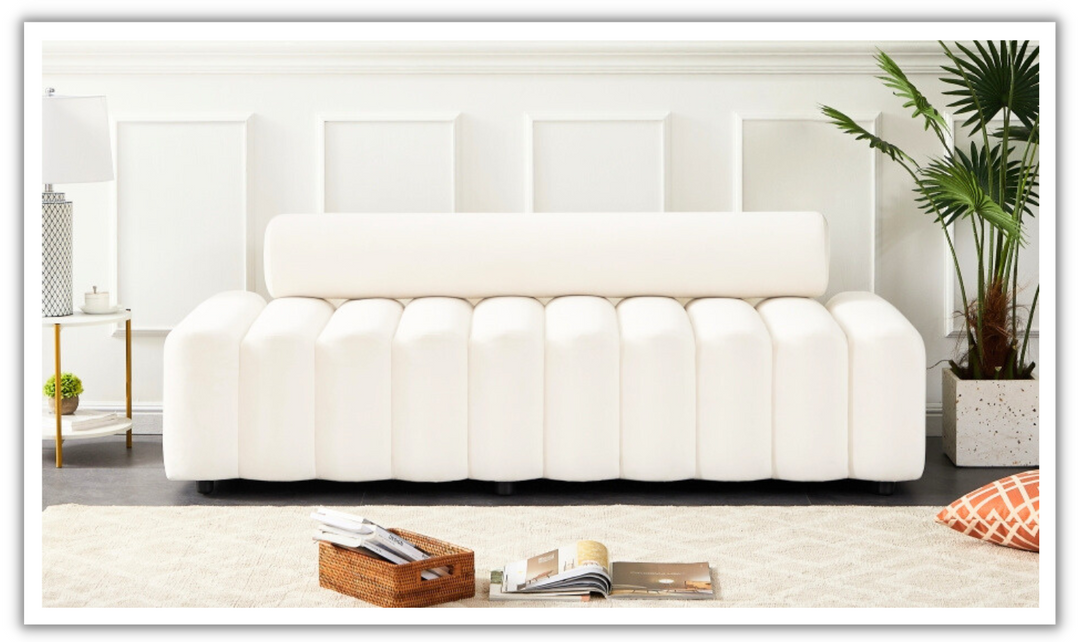 Meridian Furniture Melody 3-Seater Tufted Velvet Upholstered Sofa