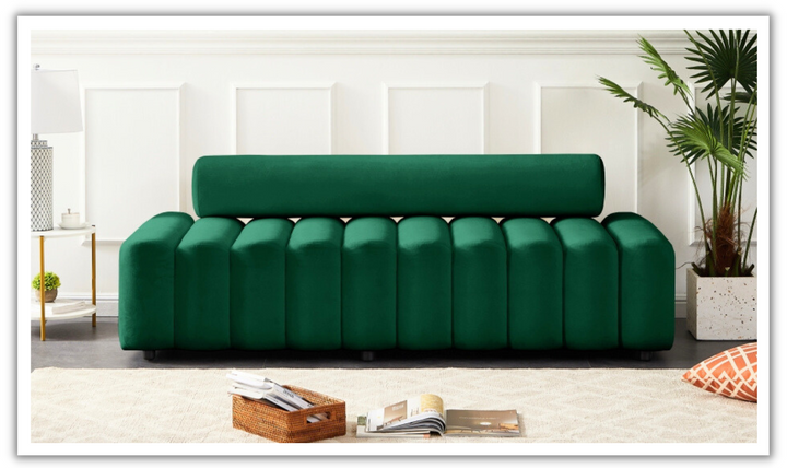 Meridian Furniture Melody 3-Seater Tufted Velvet Upholstered Sofa