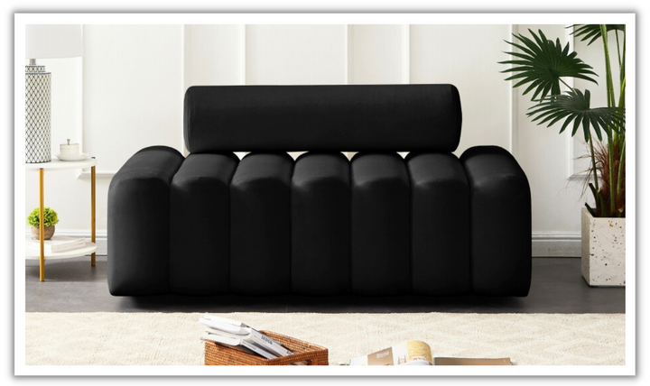 Meridian Furniture Melody 2-Seater Velvet Upholstered Loveseat-jennifer furniture