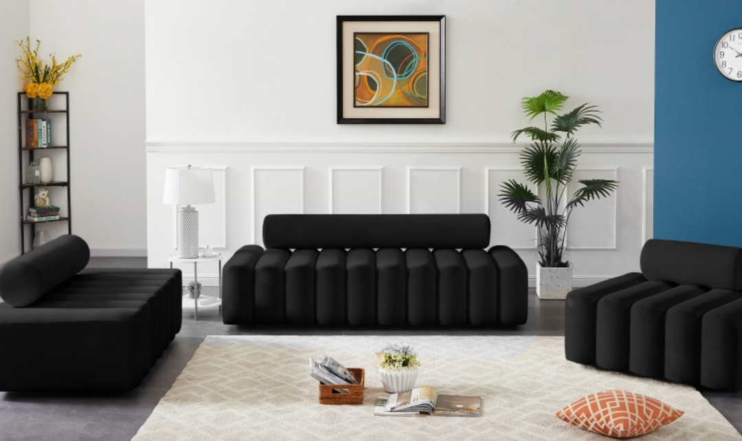 Meridian Furniture Melody 3-Seater Tufted Velvet Upholstered Sofa