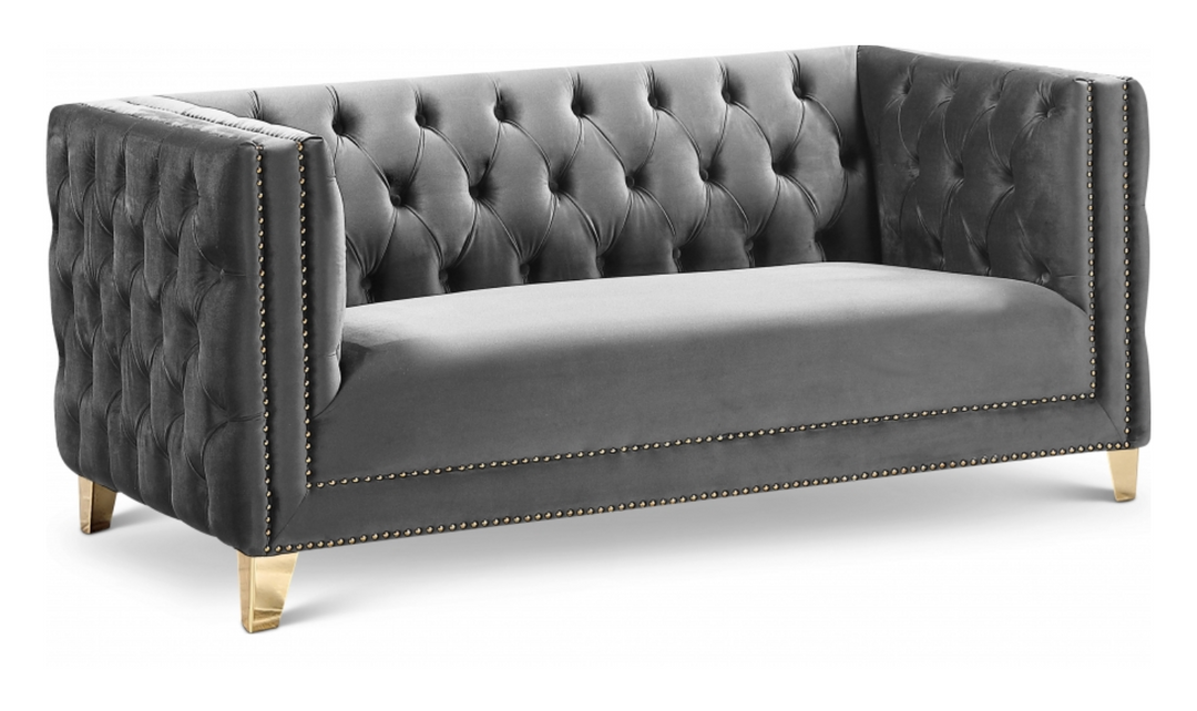 Meridian Furniture Michelle Velvet Upholstered Loveseat Sofa
