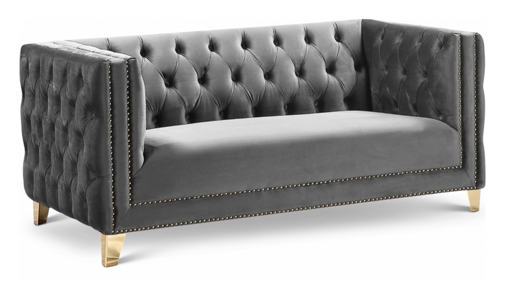 Meridian Furniture Michelle Velvet Upholstered Loveseat Sofa