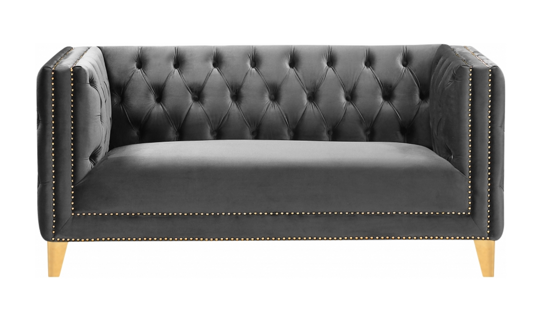 Meridian Furniture Michelle Velvet Upholstered Loveseat Sofa