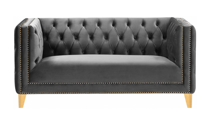 Meridian Furniture Michelle Velvet Upholstered Loveseat Sofa