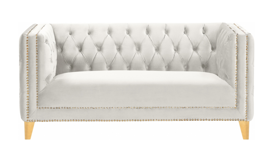 Meridian Furniture Michelle Velvet Upholstered Loveseat Sofa