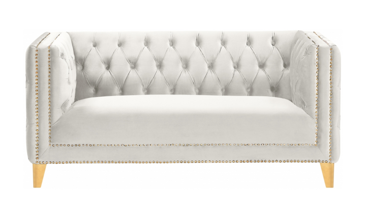 Meridian Furniture Michelle Velvet Upholstered Loveseat Sofa