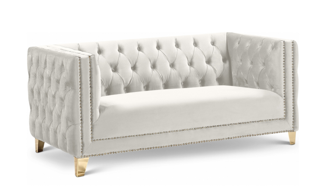 Meridian Furniture Michelle Velvet Upholstered Loveseat Sofa