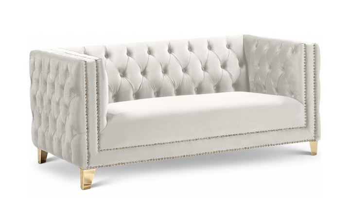 Meridian Furniture Michelle Velvet Upholstered Loveseat Sofa
