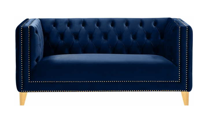 Meridian Furniture Michelle Velvet Upholstered Loveseat Sofa-Jennifer Furniture